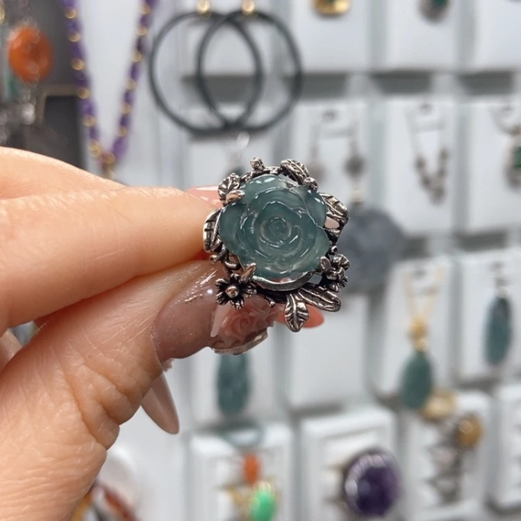 【闪购商品】翡翠耳饰未镶嵌戒指