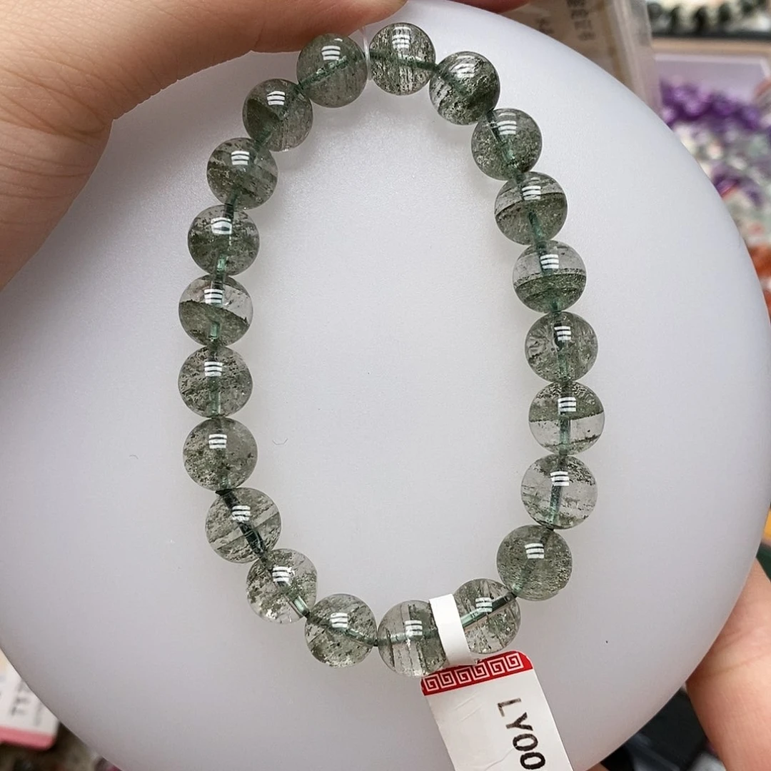 未镶嵌手链水晶LY001 绿幽灵 9m+