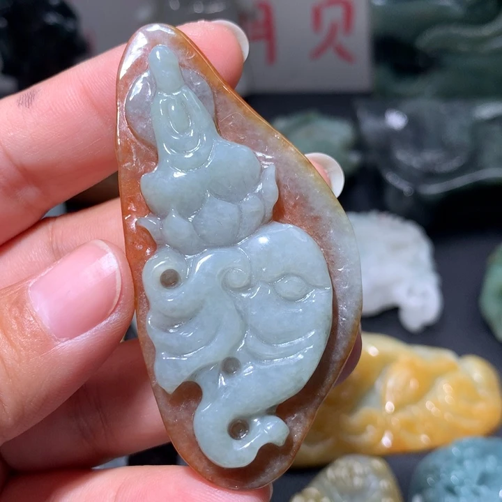 翡翠未镶嵌颈饰保真天然A货翡翠