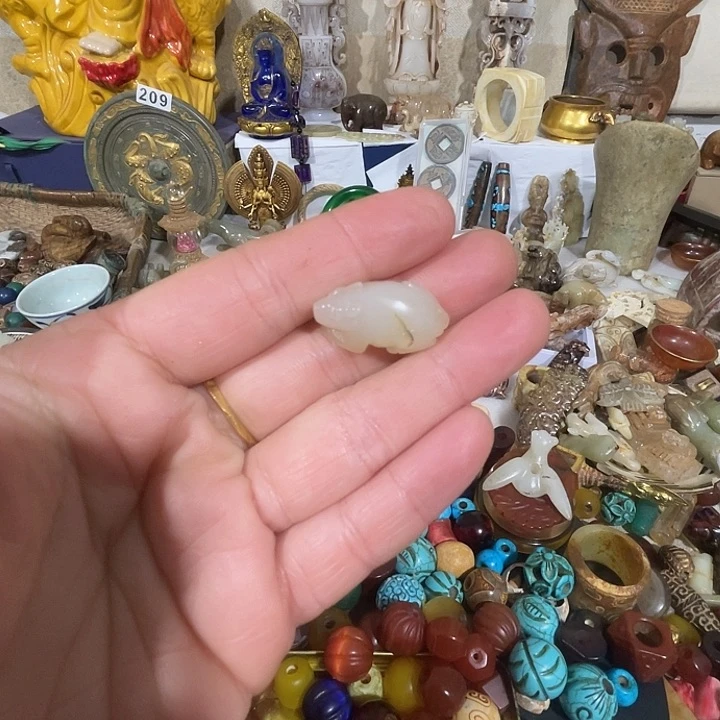 和田玉杂项未镶嵌抖**头