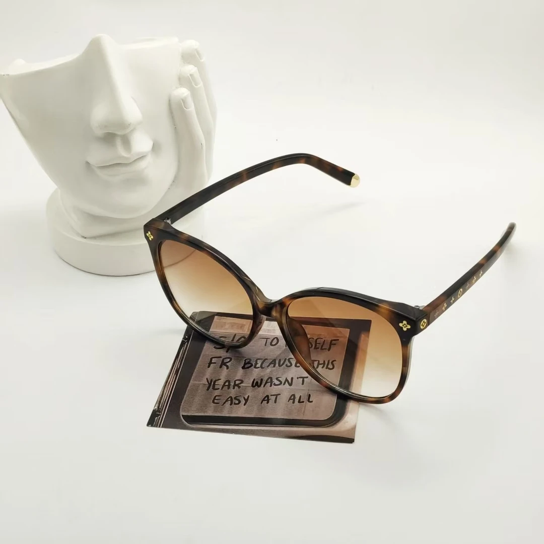 【3114】玳瑁色花纹纹理墨镜复古显脸欧美风个性时尚百搭不出错