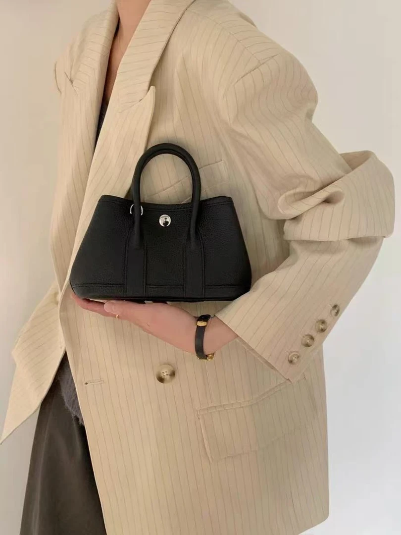 2025新款 头层牛皮花园包 女士经典百搭手提单肩奢品女包