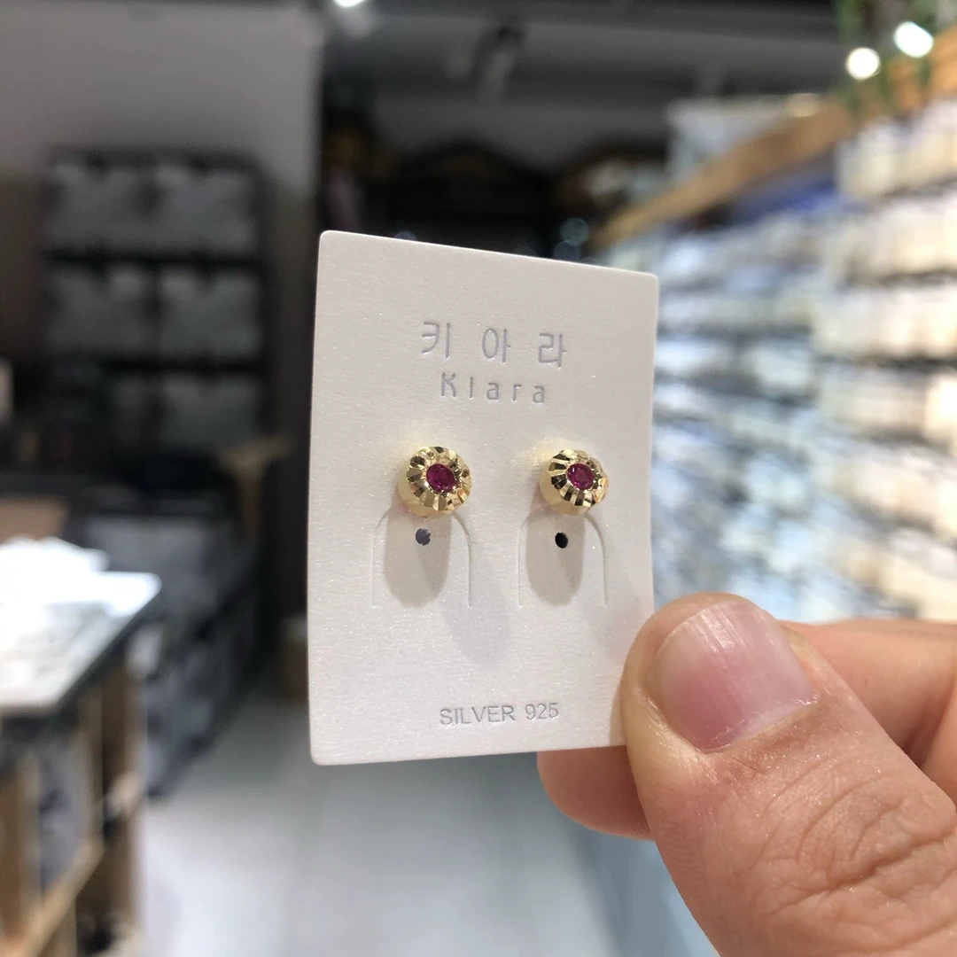 925银耳饰 1321 琪娅拉新款s925纯银螺丝帽耳钉养耳耳环