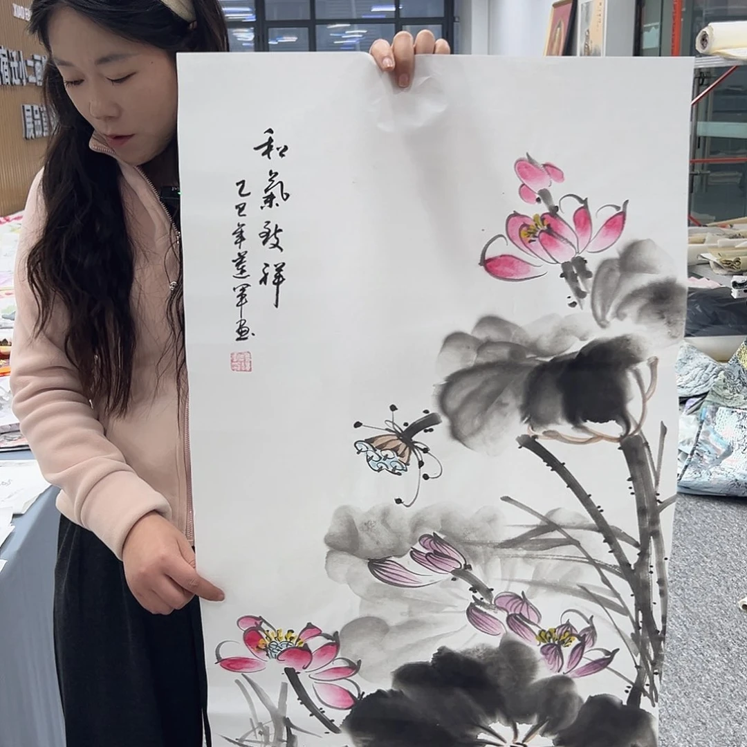 国画河*白纯手绘字画作品欣赏