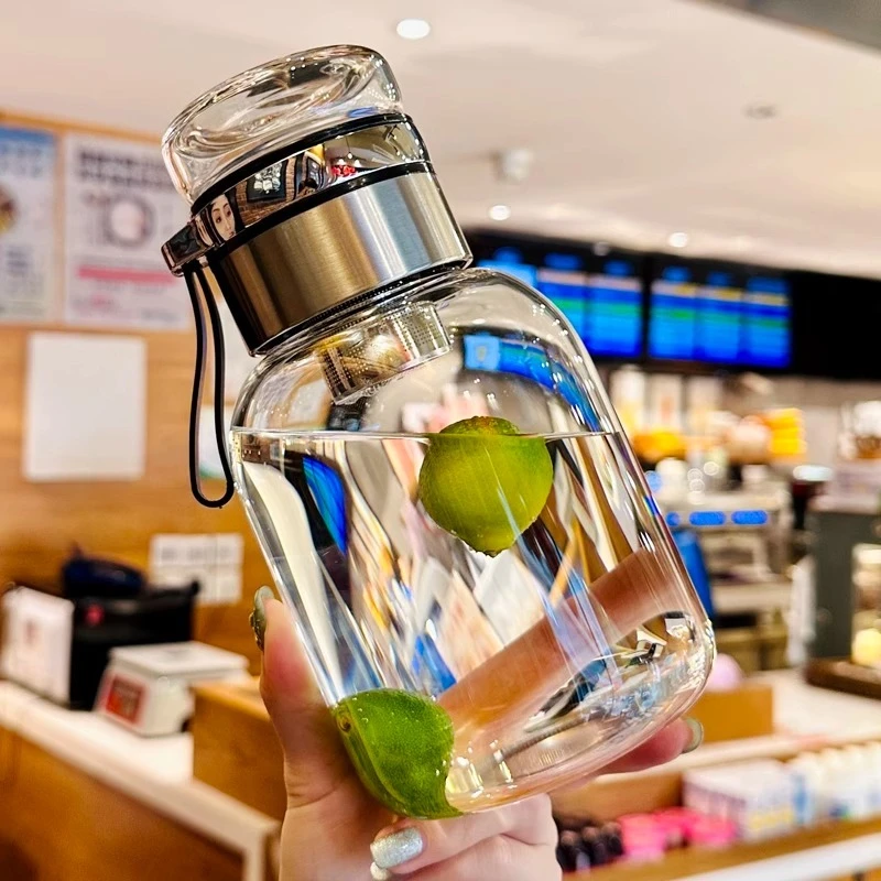 新款高颜值玻璃杯茶水分离泡茶杯男大肚水杯女大容量喝水杯子带盖
