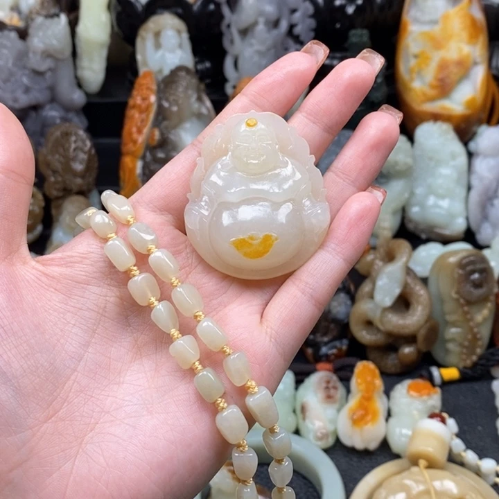 和田玉未镶嵌颈饰陋**学