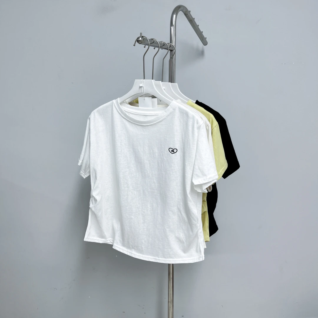 288女装T恤时尚休闲短款简约夏季百搭拼接衬衫