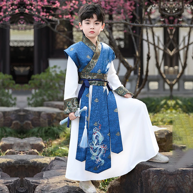 武侠儿童汉服春夏季季男宝宝古风装帅气侠客中国风小学生中秋演出