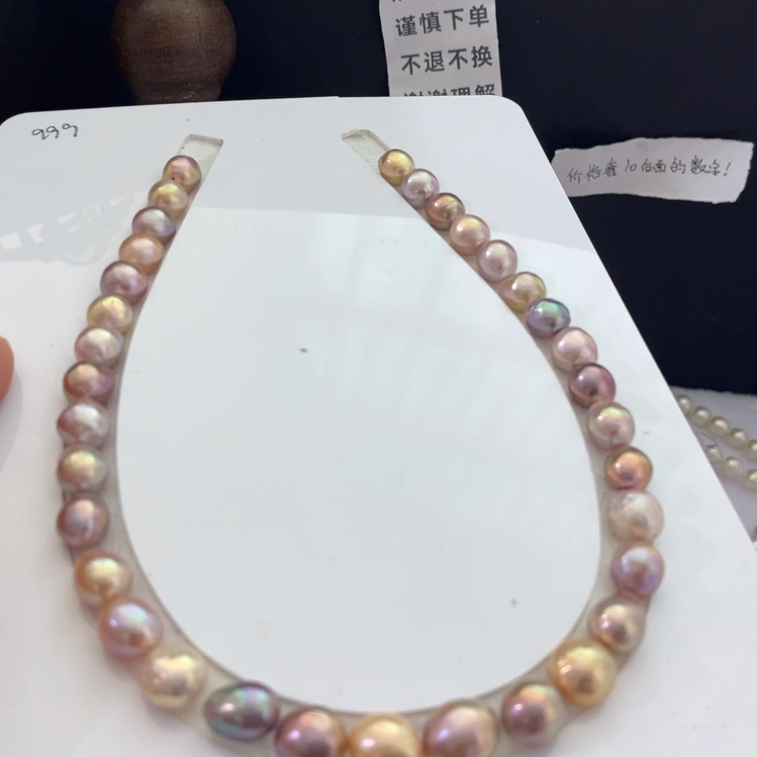 银S925镶嵌手绳淡水珍珠