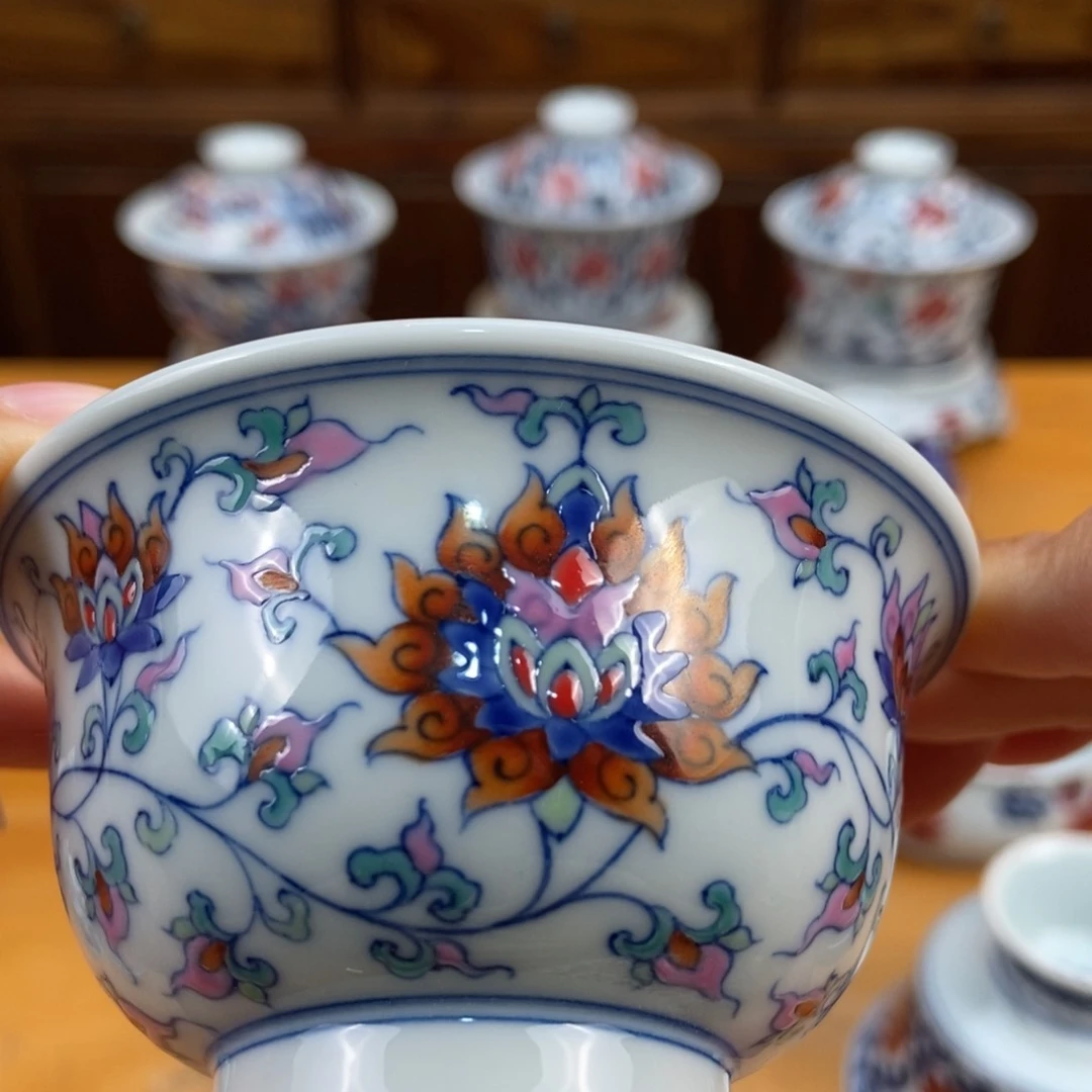 手绘现代茶具非古董