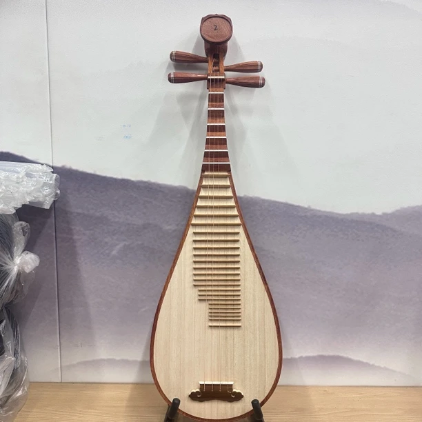 精品大果紫檀成人琵琶整背原木抛光适合初学练习考级演奏配件齐全