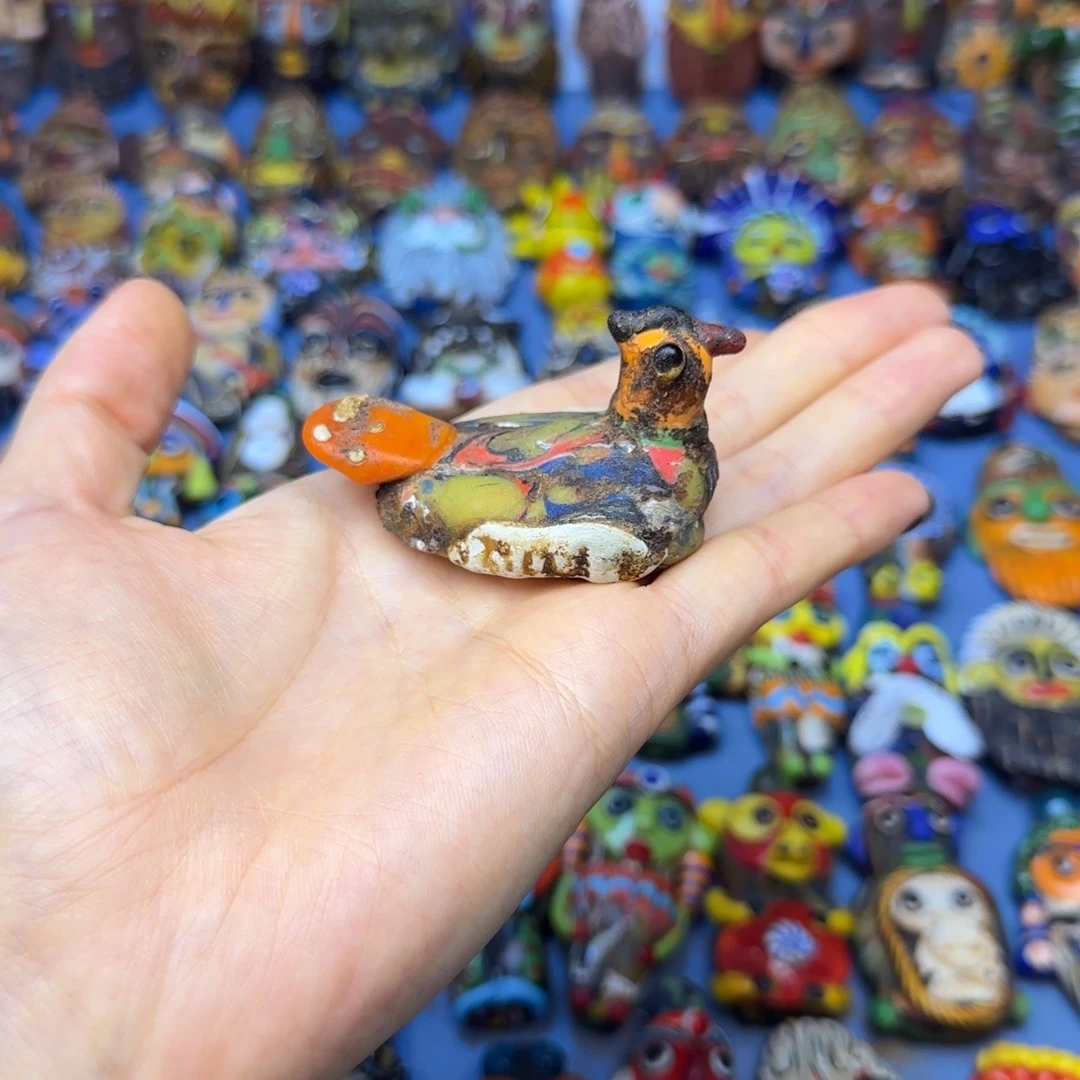 琉璃非金属玻璃颈饰鸭子一个