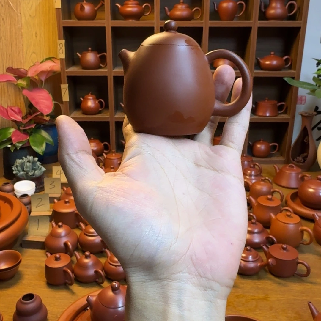 紫砂茶壶潮州朱泥壶龙蛋壶110