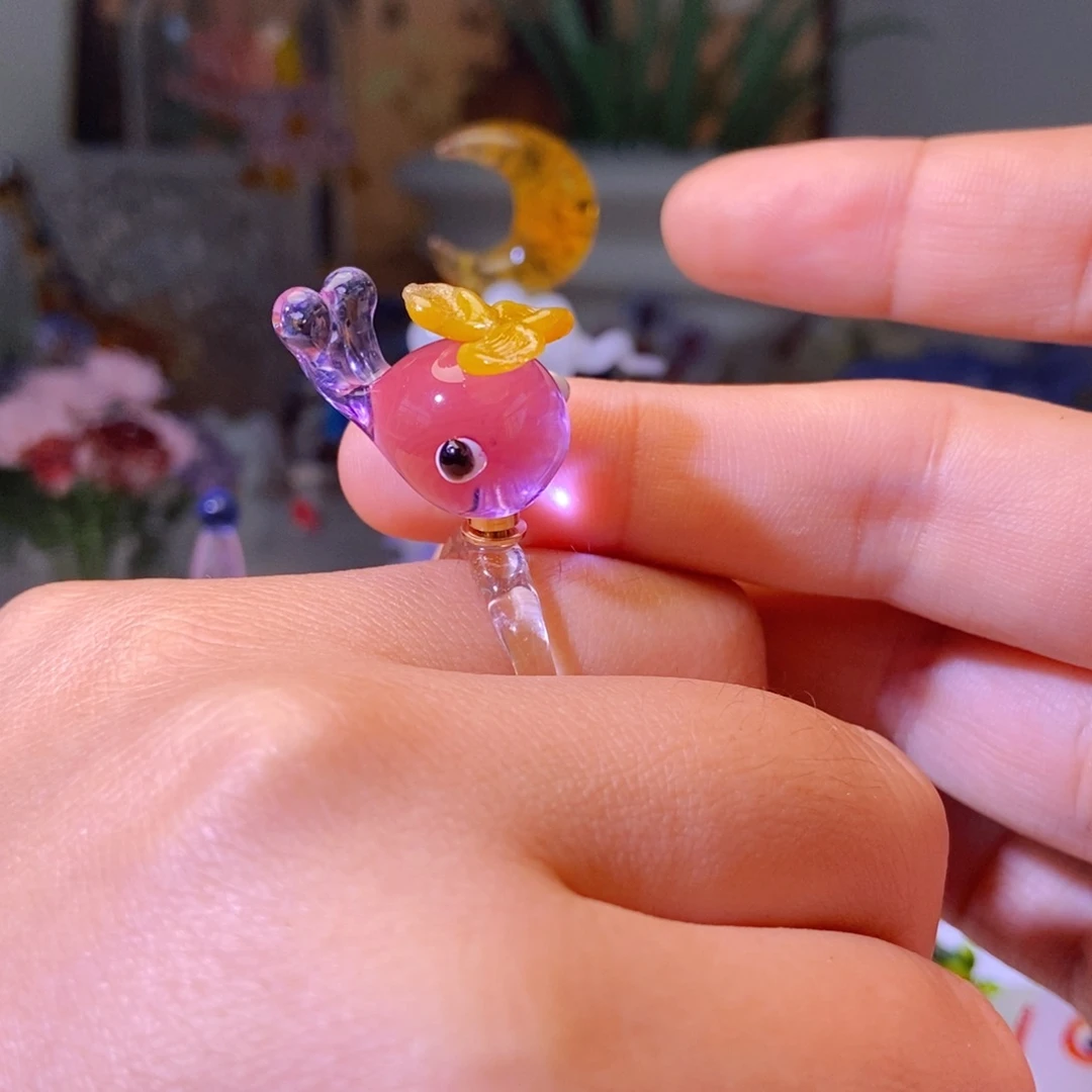 琉璃手工艺品紫色