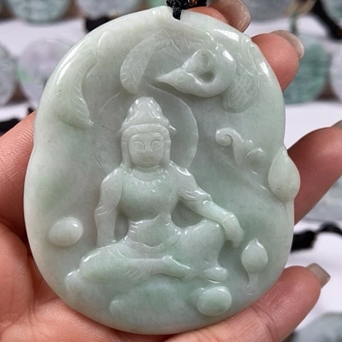 翡翠颈饰未镶嵌玉凤观音福利