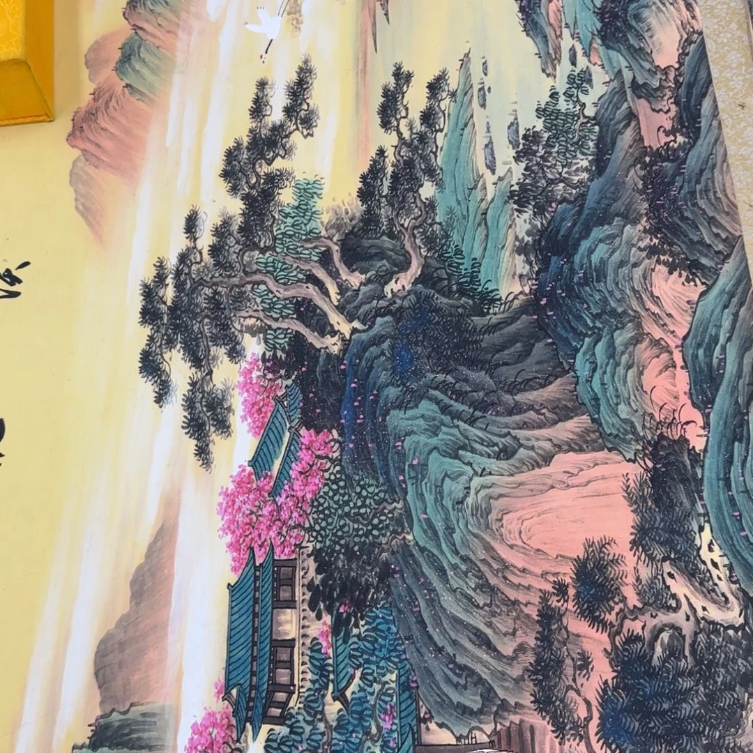 用***5国画QC原创横山水作品！带证书！限购一单