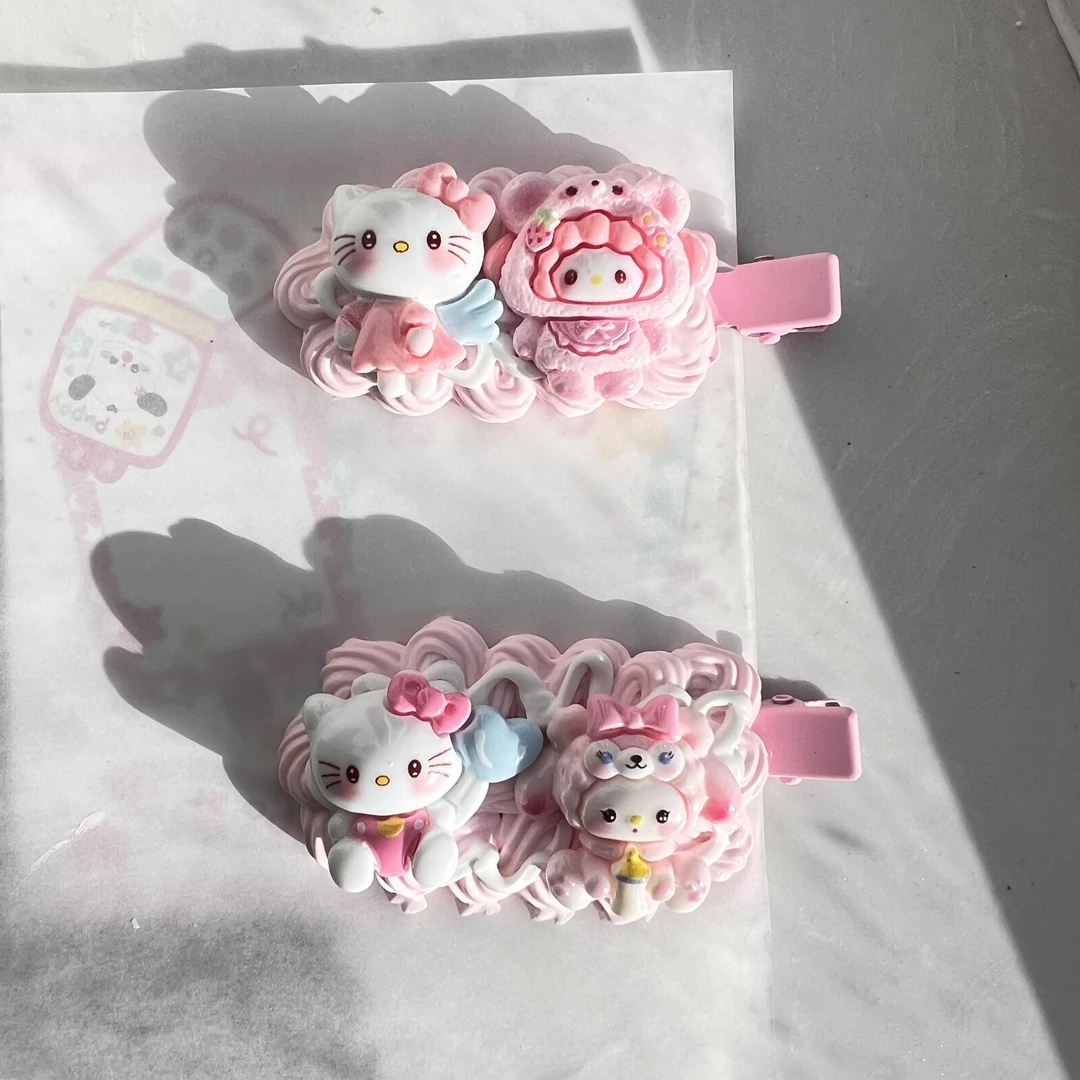 满30飞 手工Diy发卡 中性笔 发饰ins甜美 原创设计发夹韩版