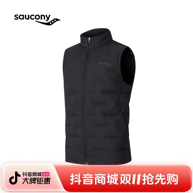 Saucony索康尼官方男子秋冬运动生活轻薄羽绒户外跑步防风马甲