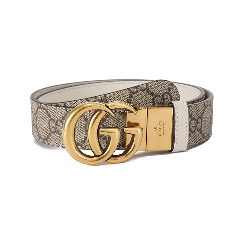 Gucci古驰 女士不可裁剪做旧双面旋转窄版腰带3cm 659417 92TIC