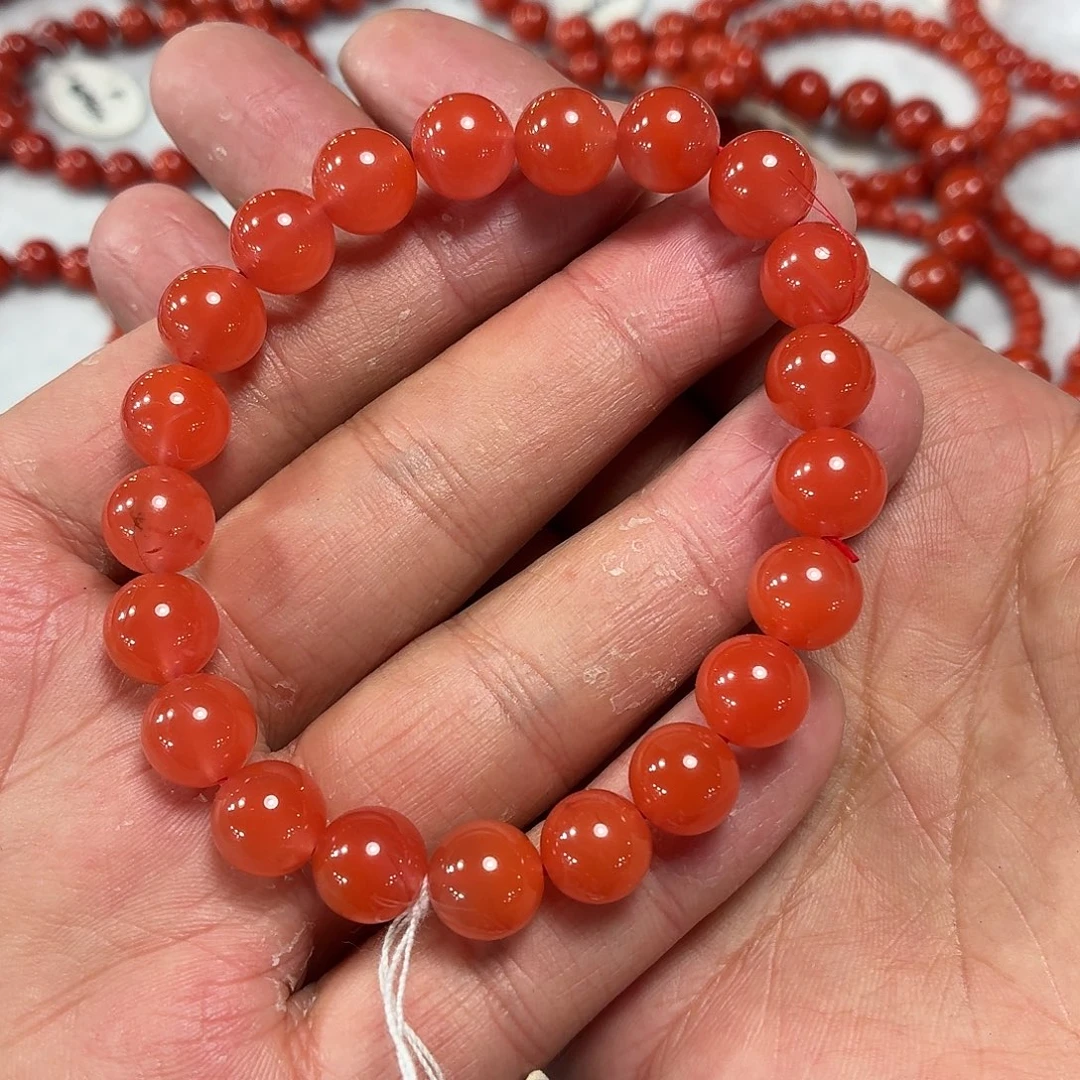 南红玛瑙未镶嵌手链