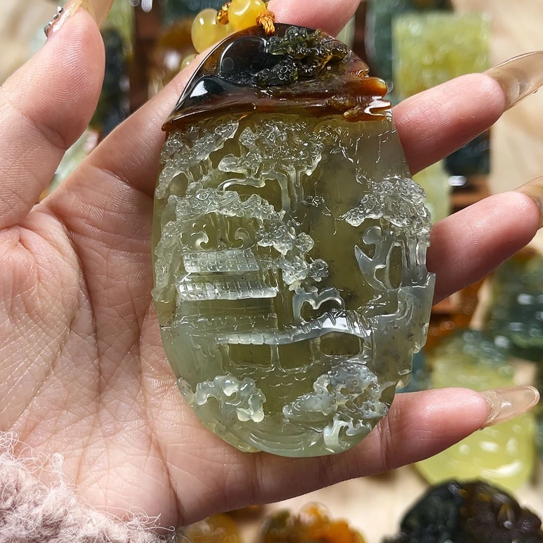 未镶嵌蛇纹石玉颈饰