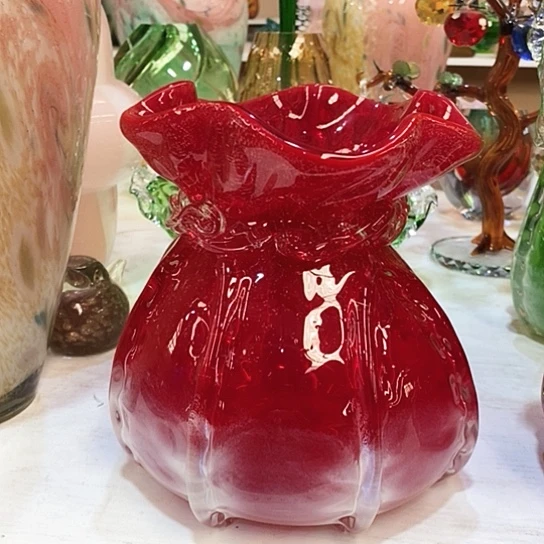 琉璃花瓶高19厘米口径9厘米