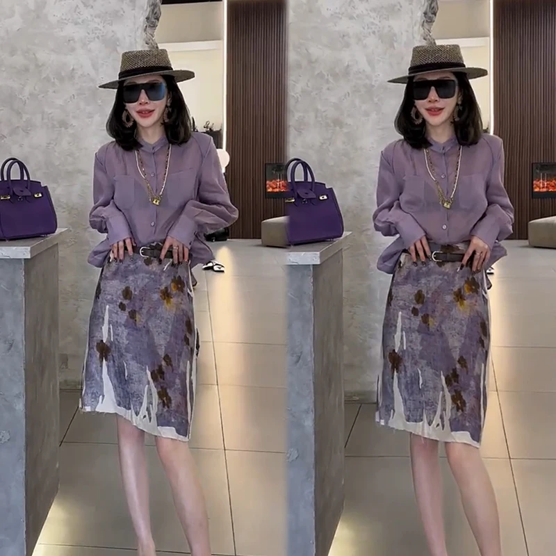 2025夏季新款时尚显瘦气质网红高档洋气女高级百搭宽松大码两件套