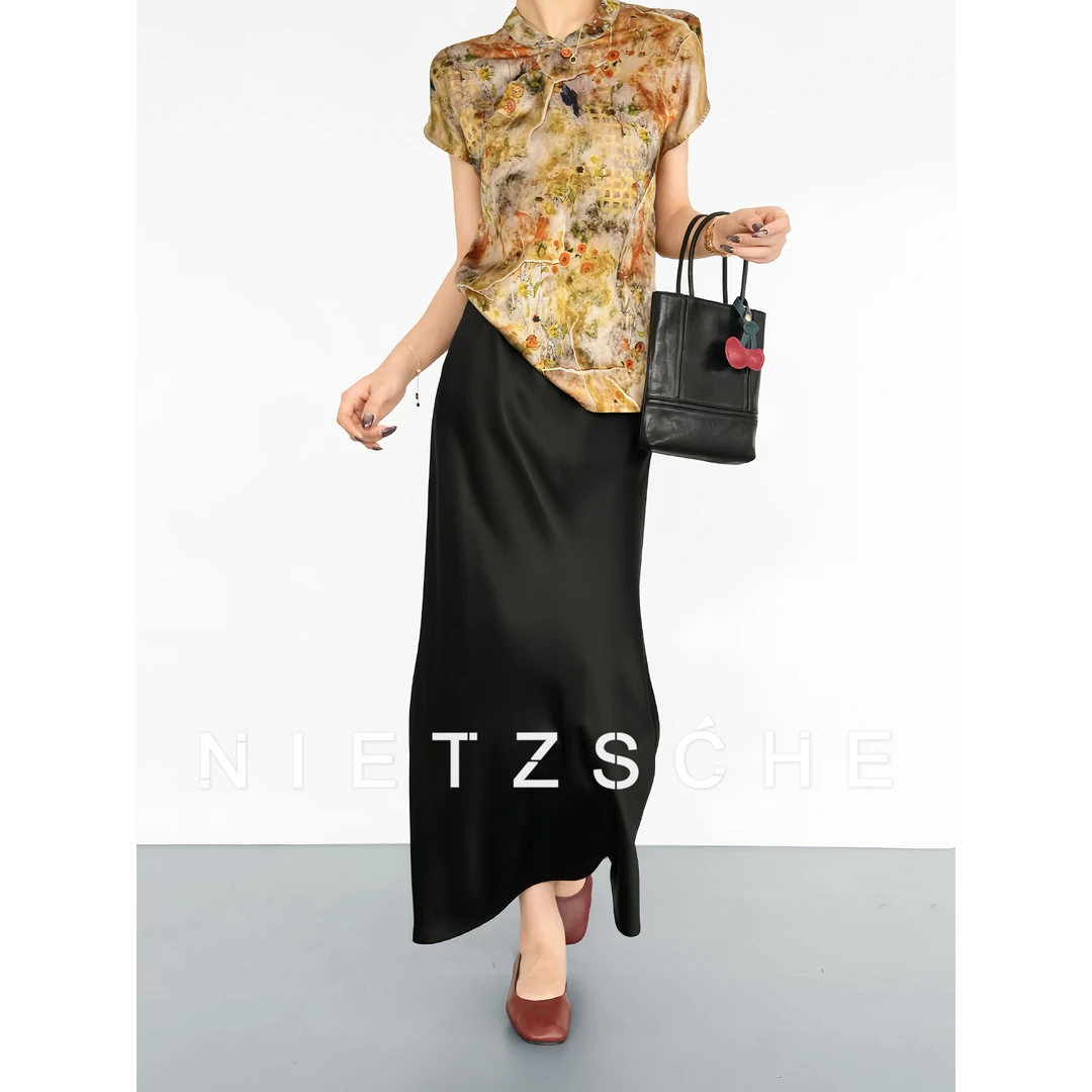 Nietzsche｜芙蓉金朝｜1oo%人丝 新中式国风老钱风提花上衣90133