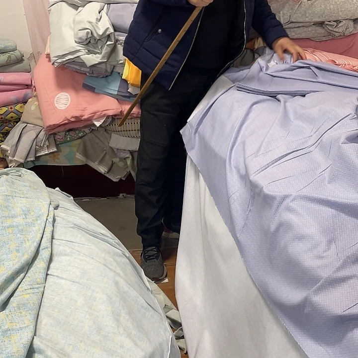 棉长绒棉镜面蓝17米