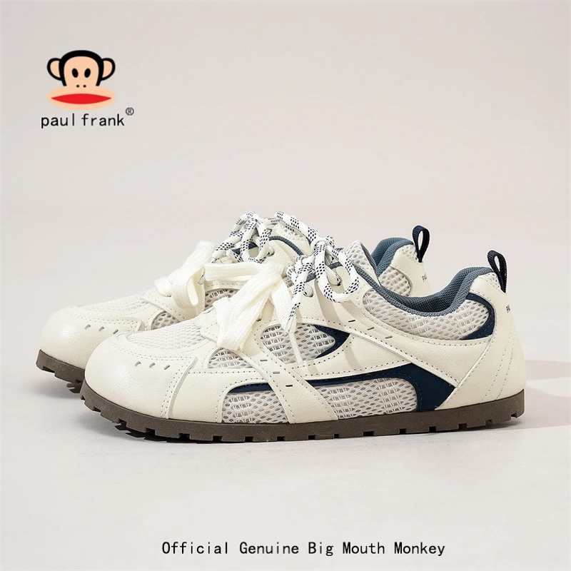 大嘴猴韩版2025夏季网面透气德训鞋百搭chic女女女子乳胶系带德训