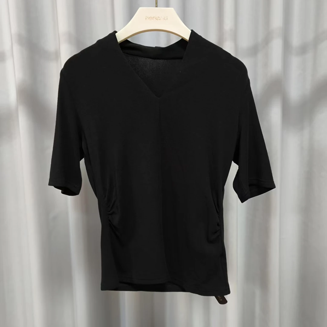 设计师系列  Z452  女装时尚夏季短袖T恤衫黑色TX0580