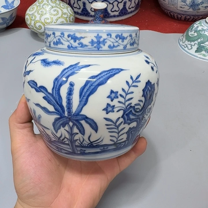 A***大摆件陶瓷纯手工青花罐