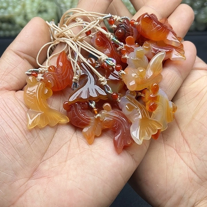 玛瑙/玉髓合金颈饰玛瑙金玉满堂吊坠