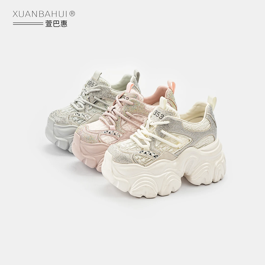 【春款上新】2025早春ins风老爹鞋10CM厚底韩版休闲鞋女鞋8058