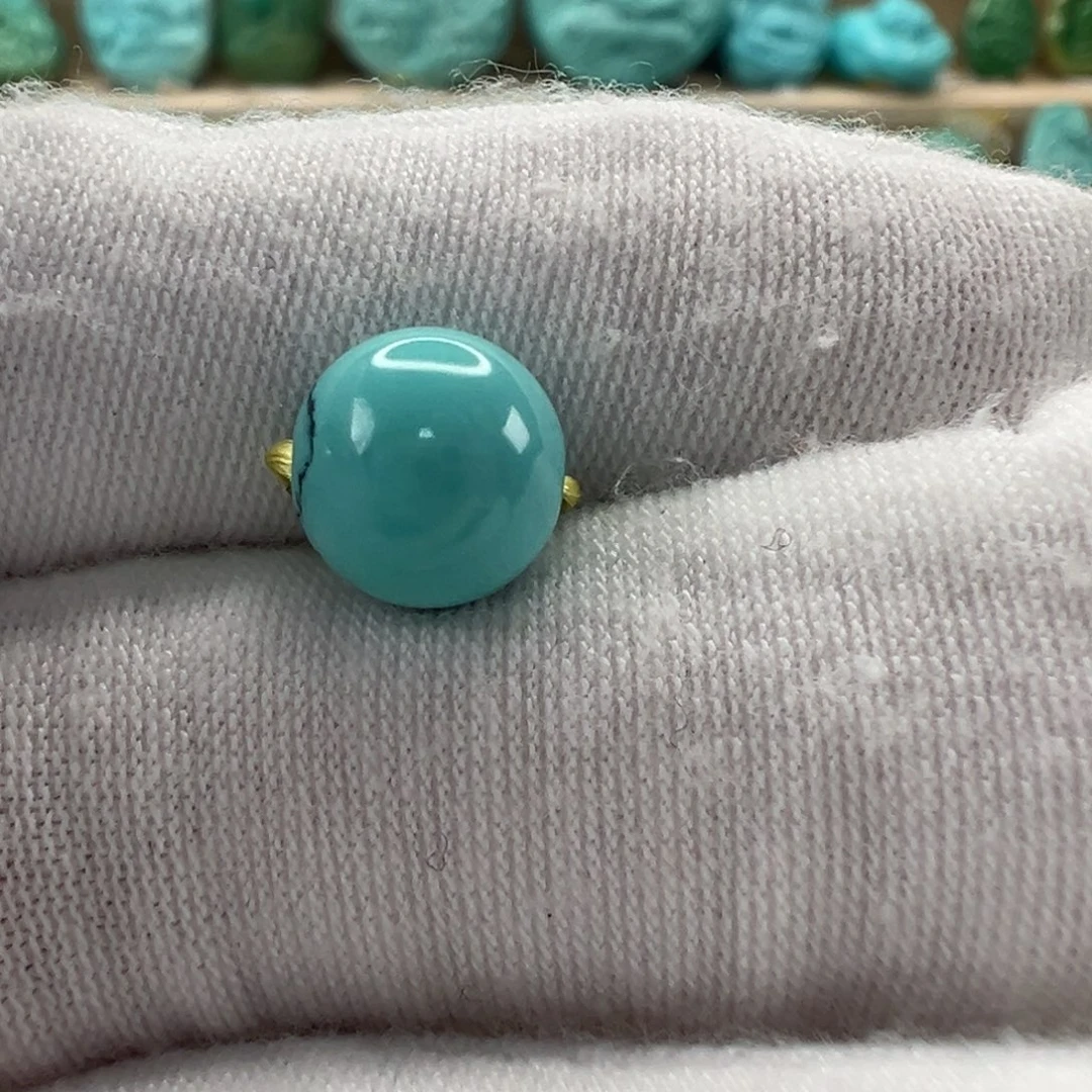 未镶嵌绿松石圆珠8.7mm