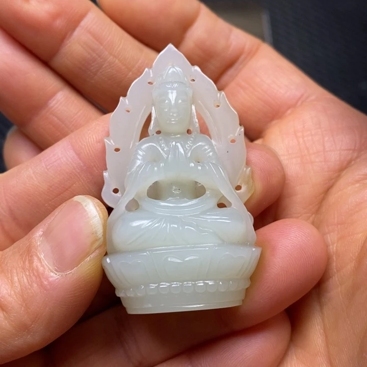 和田玉挂件未镶嵌山**长