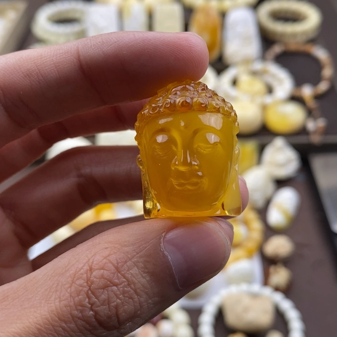 琥珀裸石未镶嵌蜜蜡吊坠项链腰链