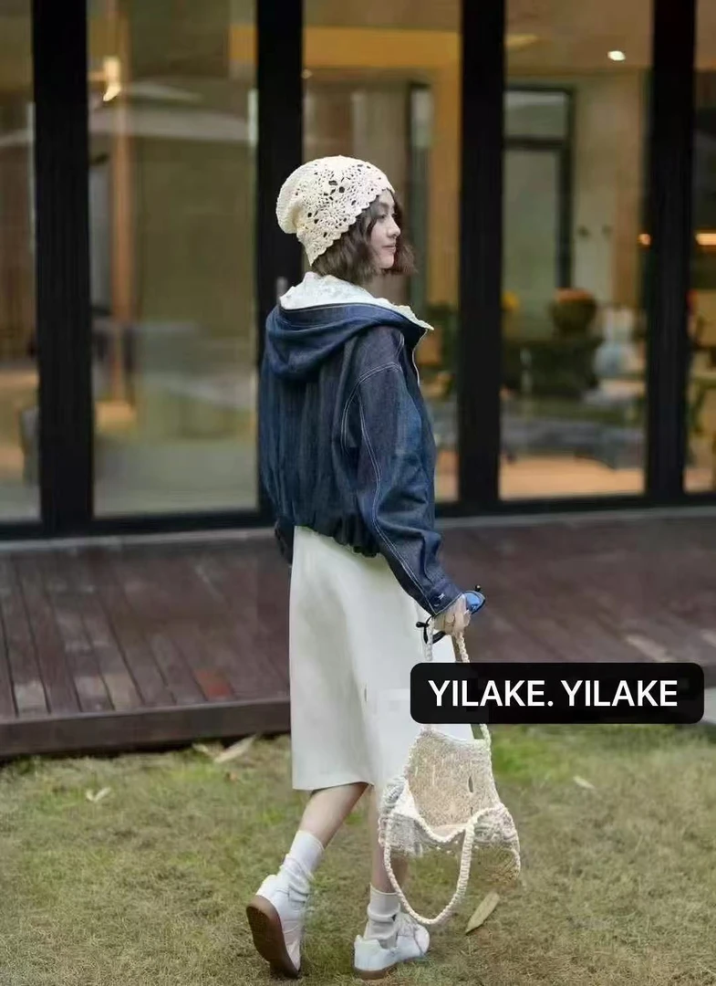 新款牛仔连帽设计师款外套