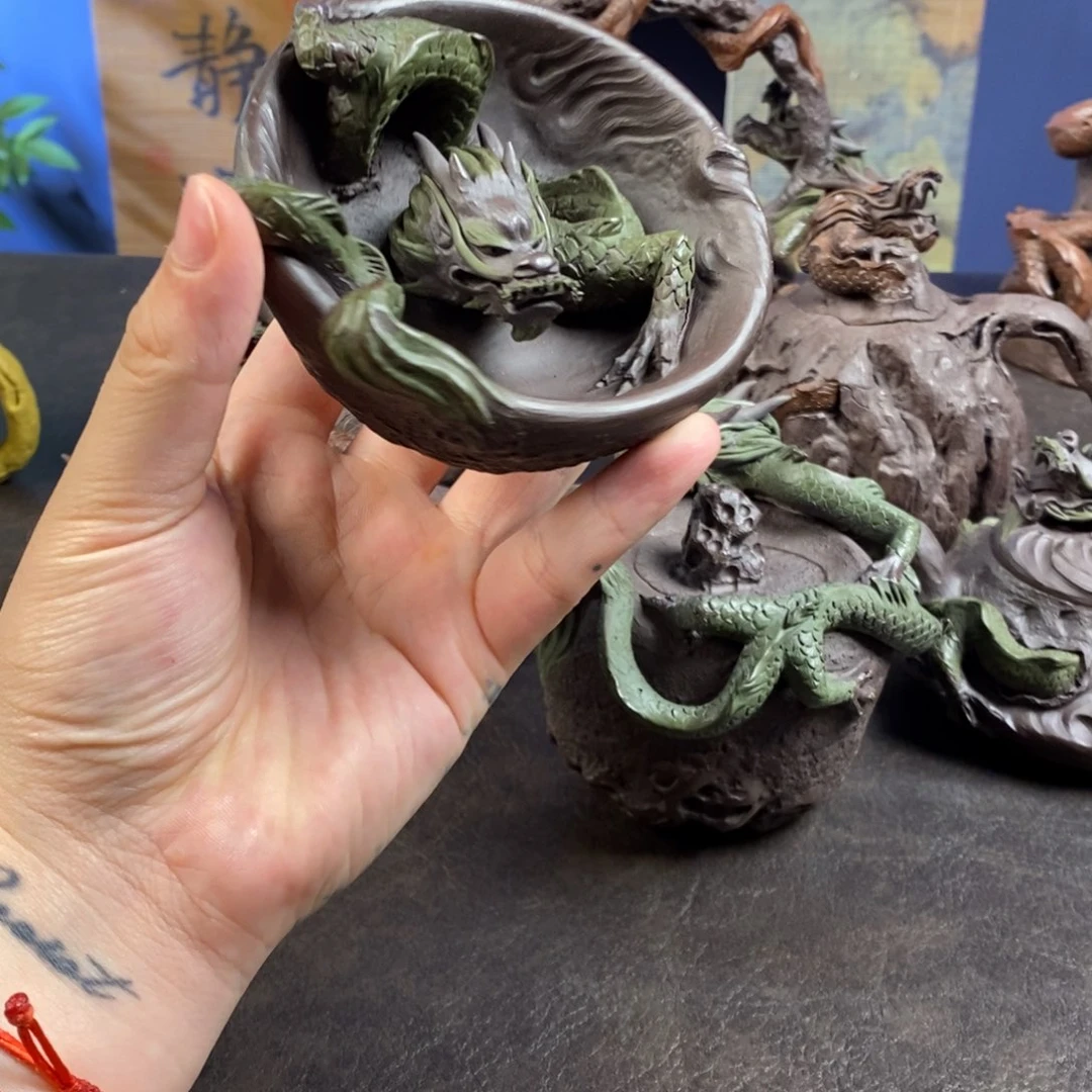 忘***字茶壶紫砂紫砂 龙杯