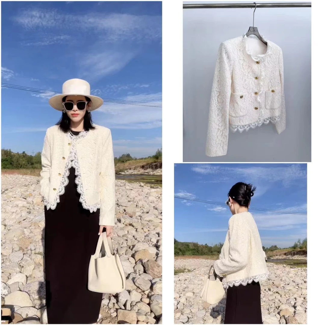MEIPEI [西西里]蕾丝香风外套24100605