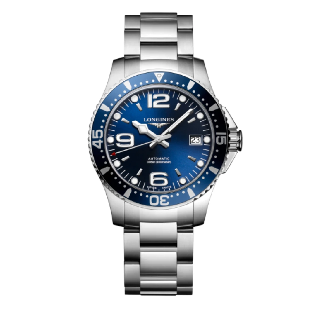 99新 Longines/浪琴 康卡斯蓝盘/表径39mm/男士时尚运动机械腕表