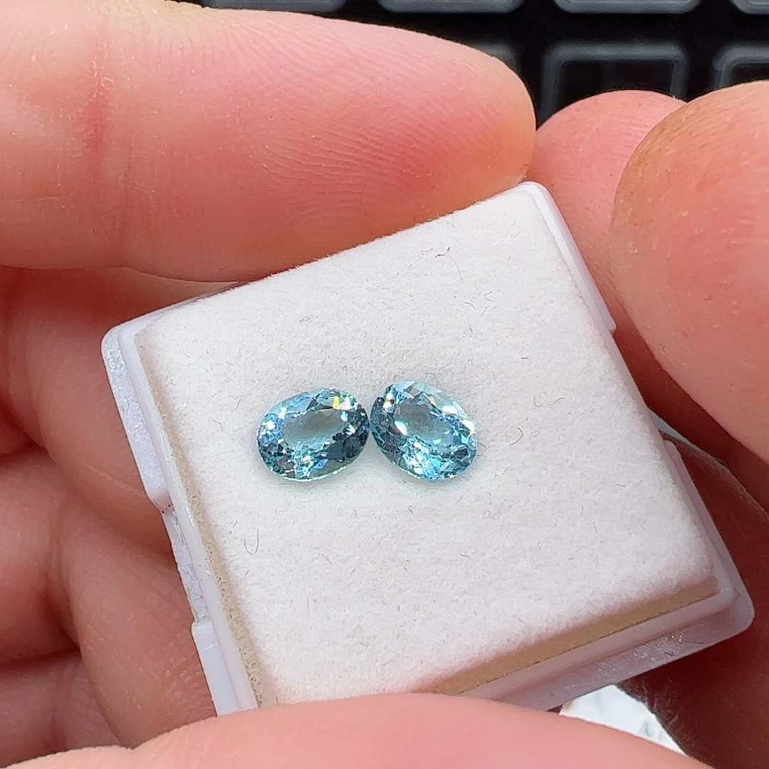 海蓝宝石裸石未镶嵌裸石2颗