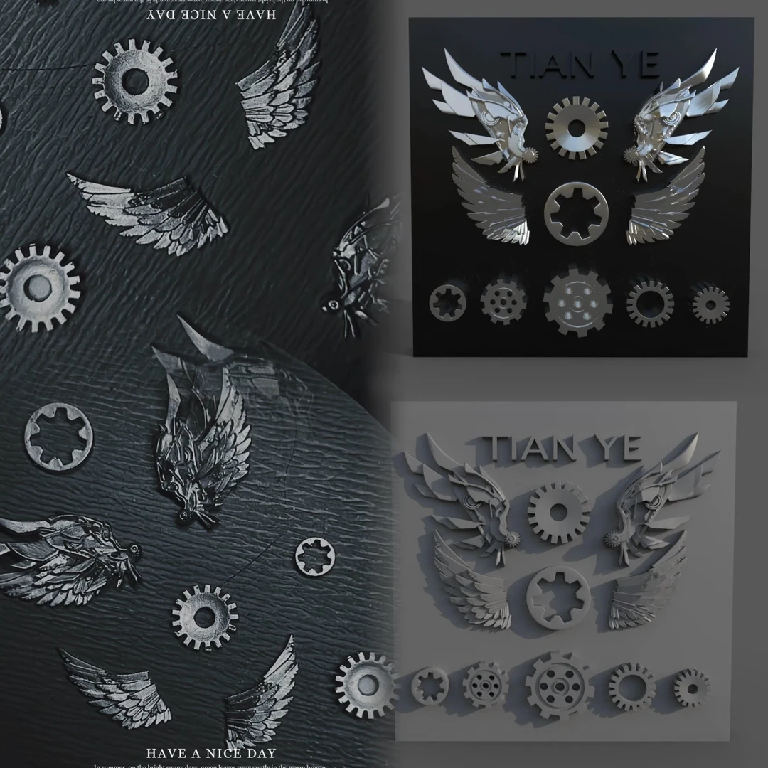 【美甲模具】田也原创国风新中式美甲模具手雕蝴蝶兰立体硅胶模具