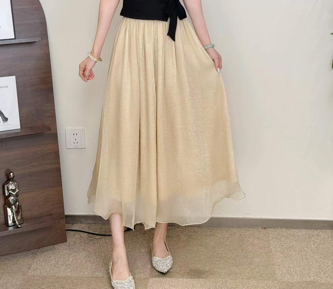 【不透夏款阔腿裤】夏季高腰设计感轻奢显瘦气质收腰温柔时尚裤裙