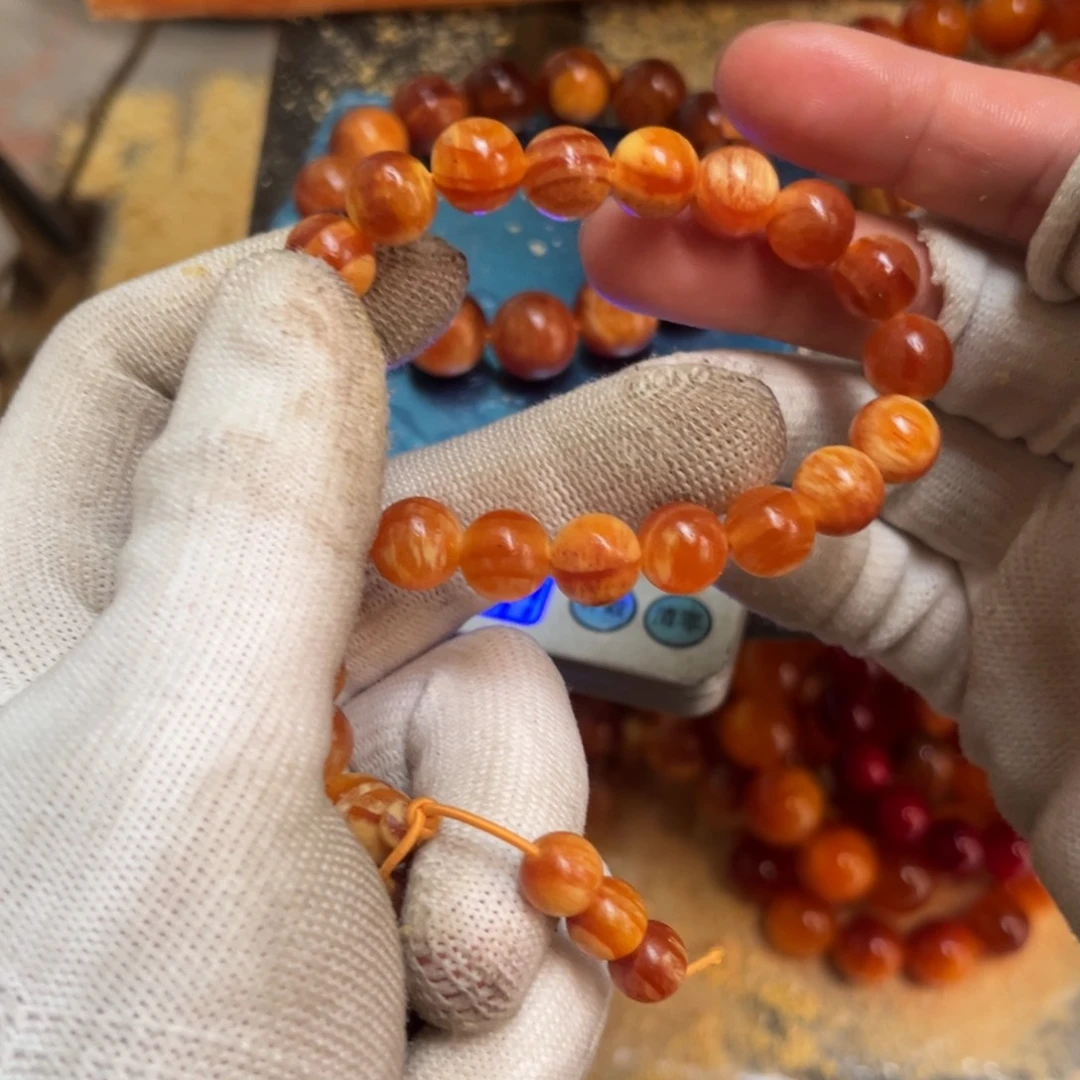 松木（琥珀木）手串/手链红**?1.0单圈