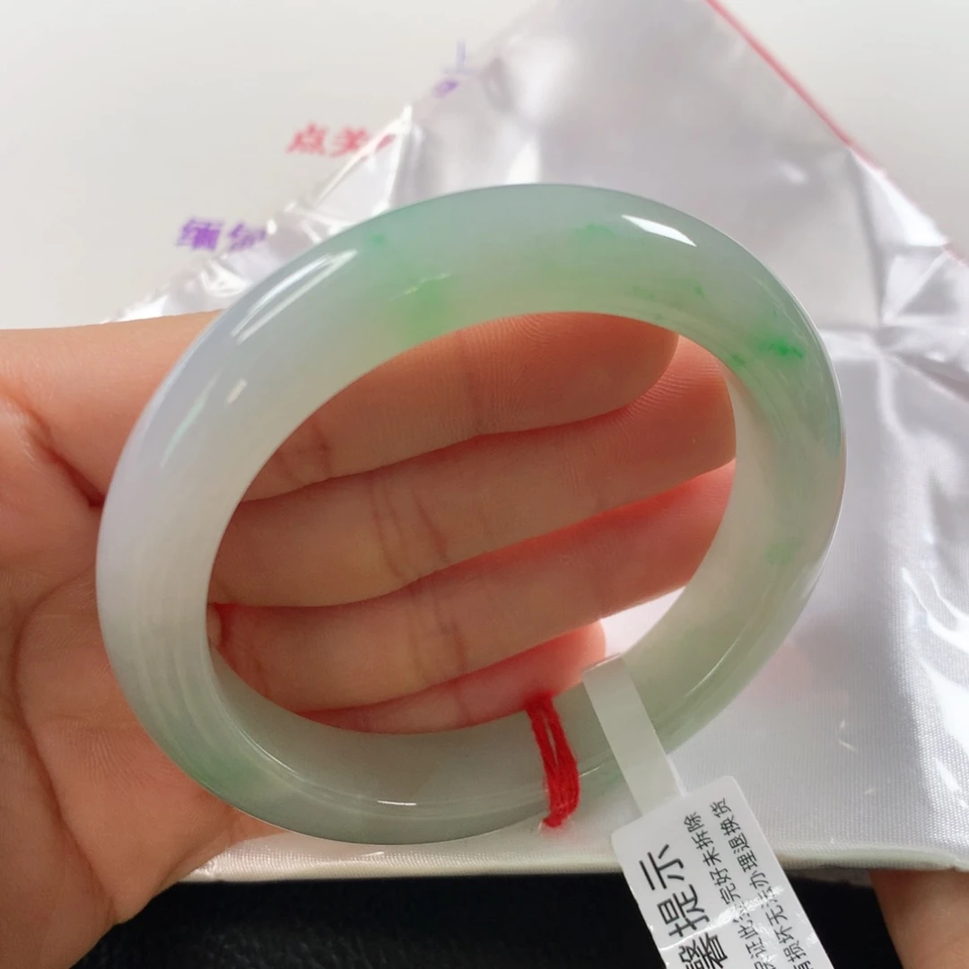 未镶嵌手镯翡翠冰阳绿224性价比超高❤️ 需包容