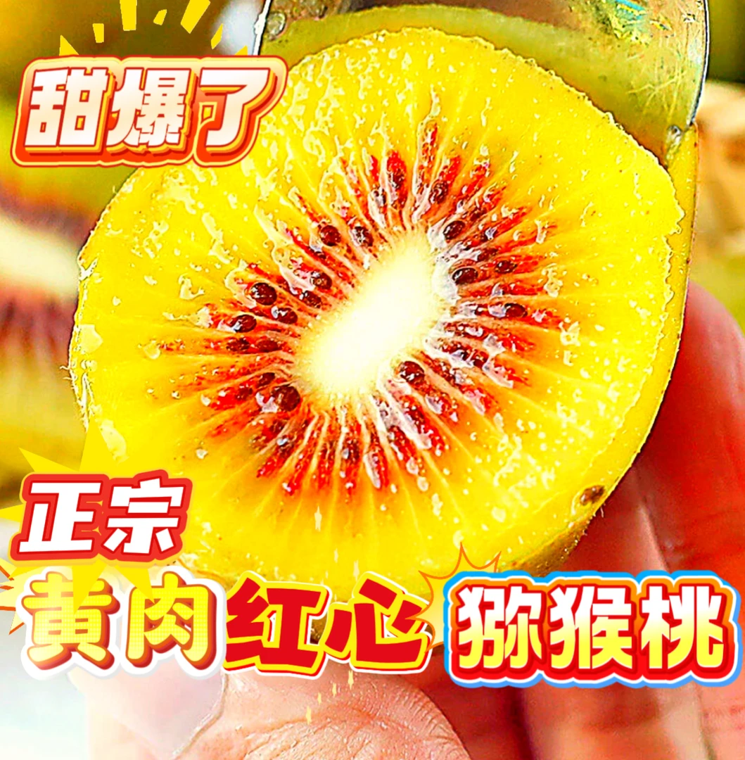 中秋礼盒正宗黄肉红心猕猴桃新鲜应季奇异果礼盒装小孩孕妇水果