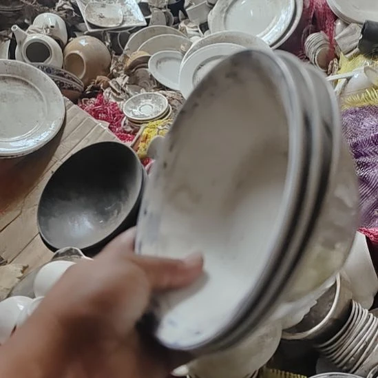 瓷发三个青花碗，国营四厂库存，