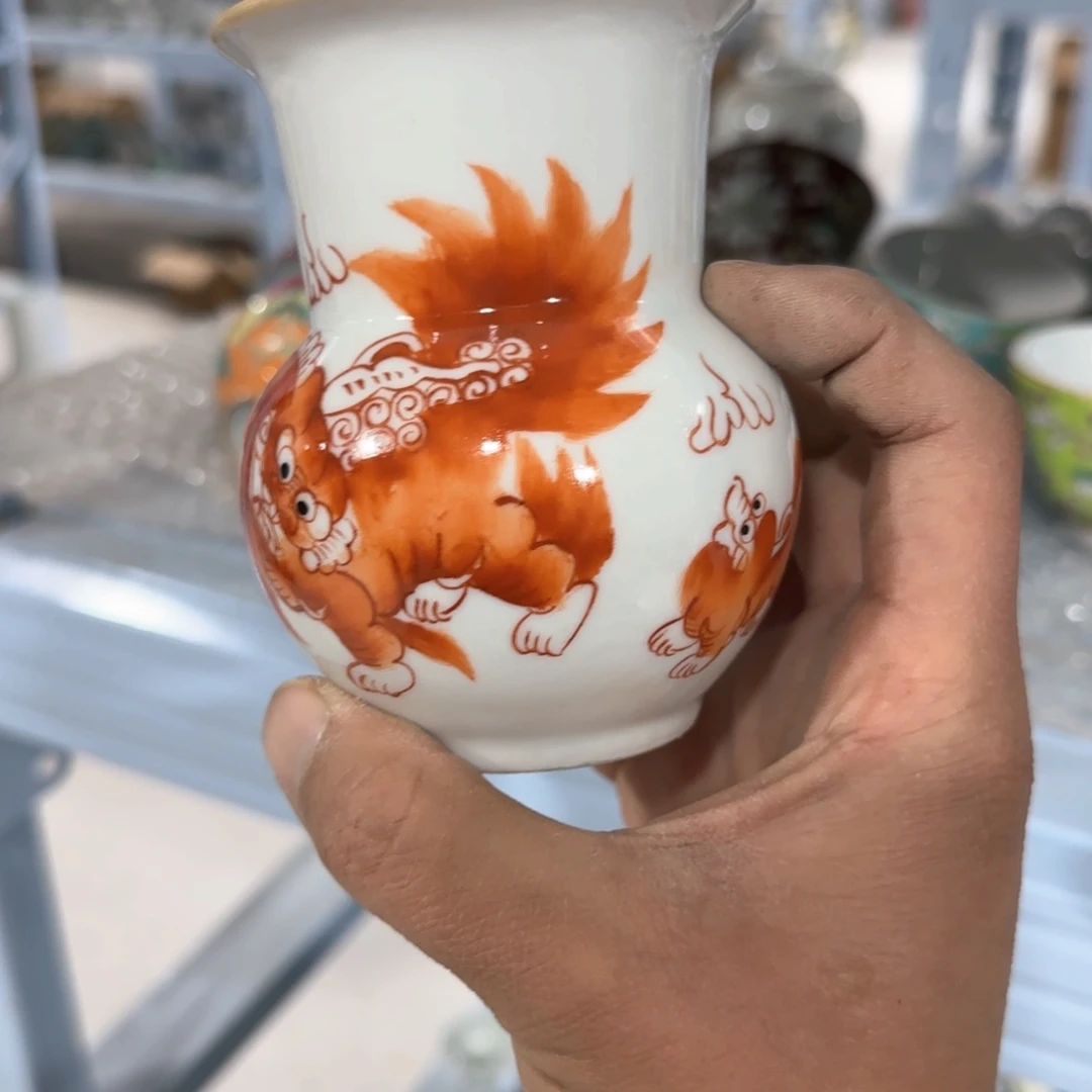 瓷片摆件手绘瓷器全部处理了