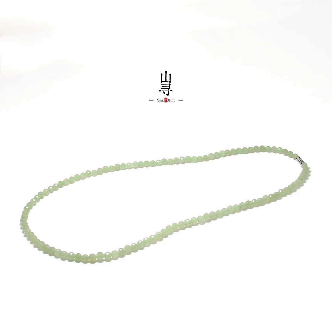 天然和田晴水多面切割珠型长链108颗卡6mm长链女士多圈百搭